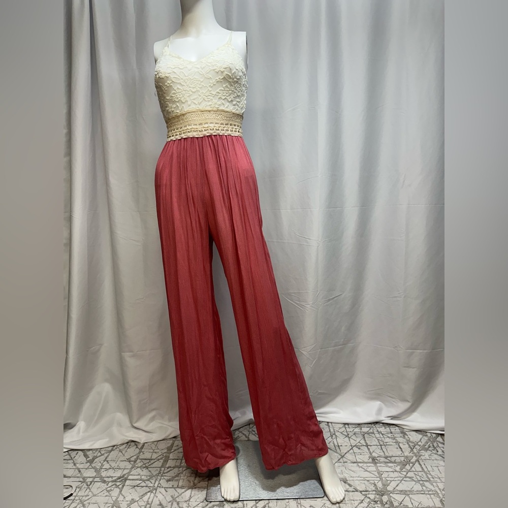 Windsor Cream and Pink Jumpsuit